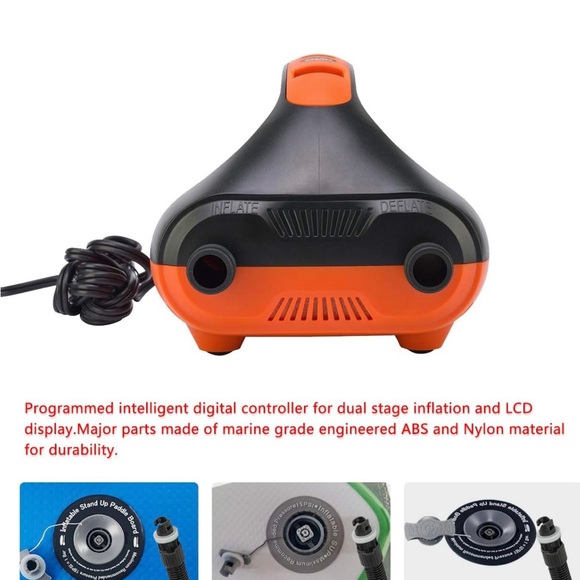 Tuomico 20PSI High Pressure SUP Electric Air Pump,Dual Stage Inflation - Picture 4 of 6